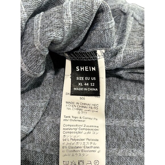 Womens Shein Ribbed Knit Tank Top XL Light Blue - Picture 5 of 9